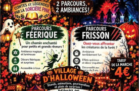 Marche d'halloween en forêt