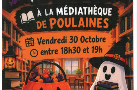 Distribution de bonbons par la médiathèque de Poulaines