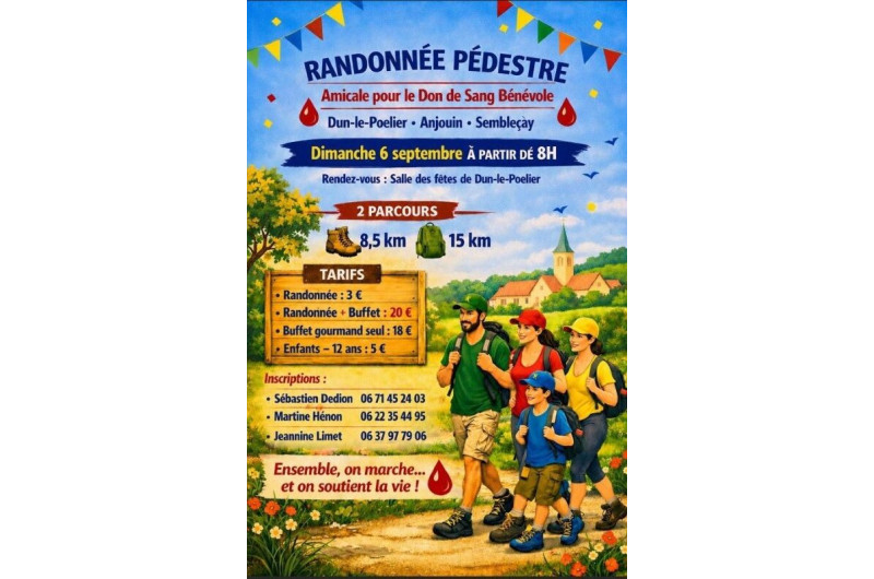 Amicale don de sang Dun-Le-Poelier Sembleçay Anjouin